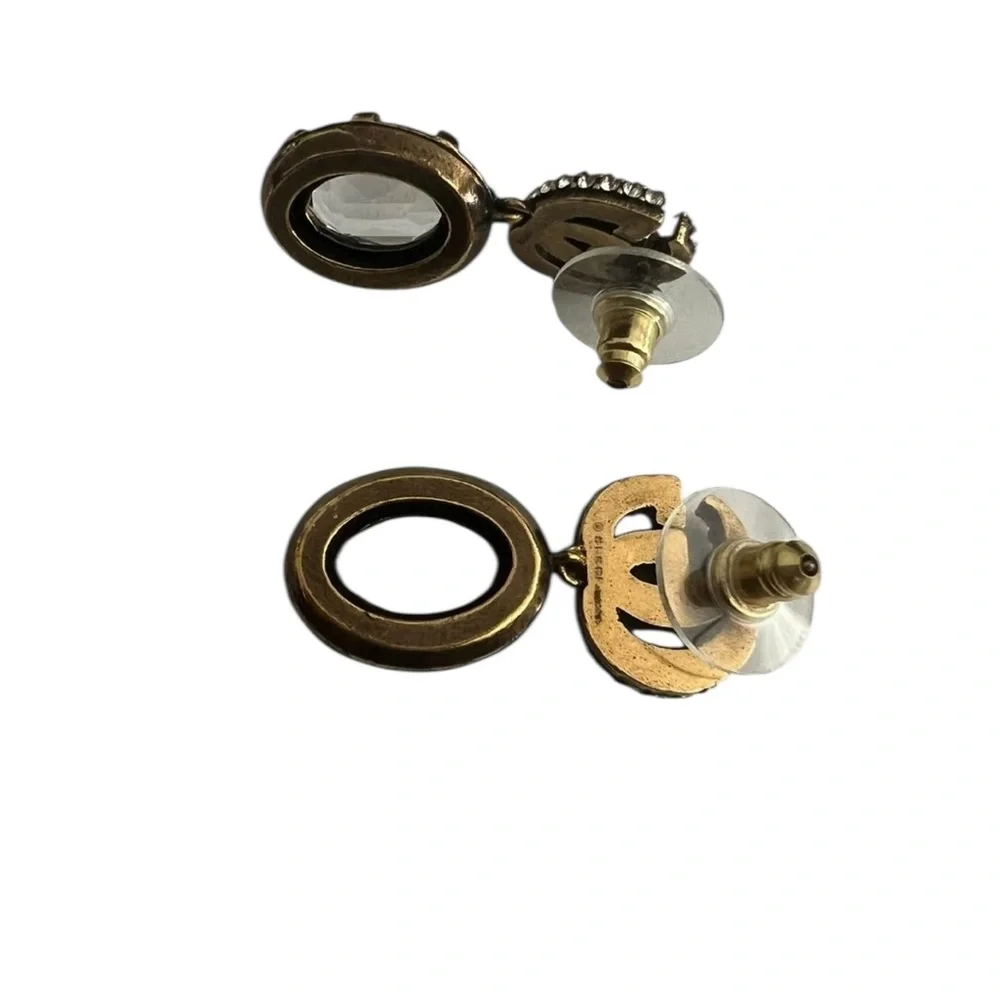 Gucci Gold and Silver Crystal Earrings - Picture 3 of 4